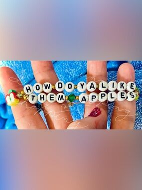 Beaded 'How Do Ya Like Them Apples' Bracelet